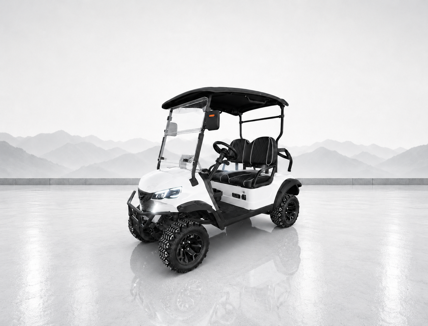 Bee Motors USA two-seat lifted electric golf cart